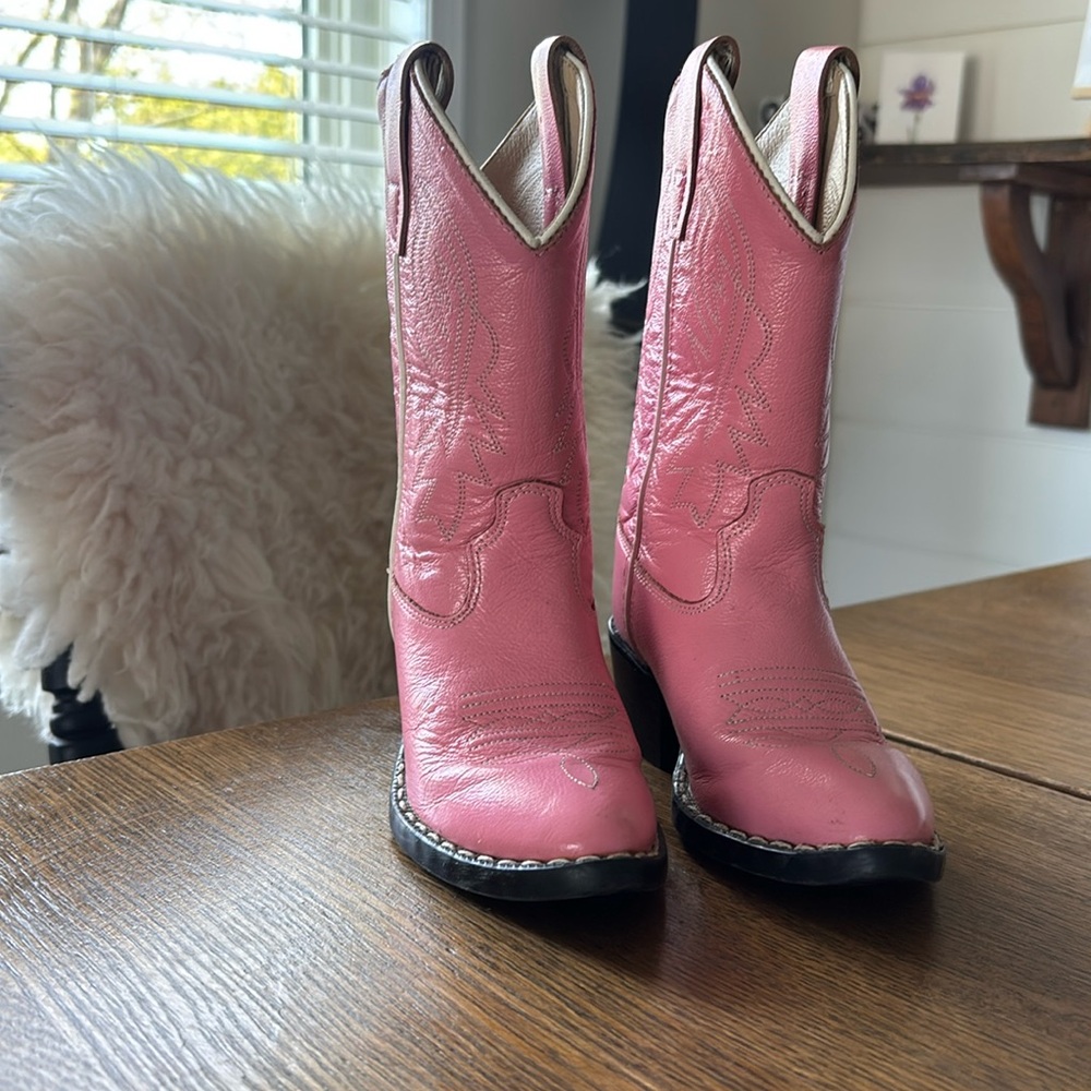 Children’s Pink leather Cowboy Boots.